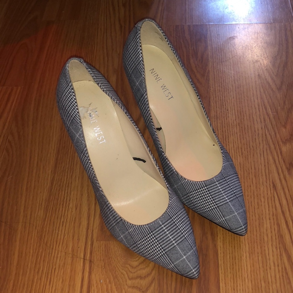 plaid nine west stiletto